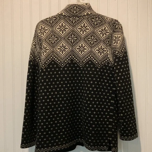 Vintage Ralph Lauren Lambswool  90s RL Nordic Zip Up Cardigan Size S Petite - Picture 2 of 6